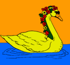 Dibujo Cisne con flores pintado por 262012reyna