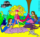 Dibujo Barbie con sirenas pintado por jjnhunbhhbhh