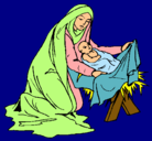 Dibujo Nacimiento del niño Jesús pintado por Mirene