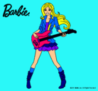 Dibujo Barbie guitarrista pintado por AUTOESCUELA