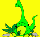 Dibujo Diplodocus sentado pintado por andreayolo1