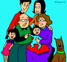 Dibujo Familia pintado por leany