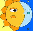 Dibujo Sol y luna 3 pintado por mbethaniax