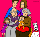 Dibujo Familia pintado por aley