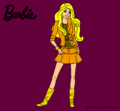 Dibujo Barbie juvenil pintado por dominique1