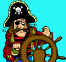 Dibujo Capitán pirata pintado por giovas