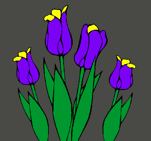 Dibujo Tulipanes pintado por lurdes22