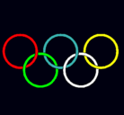 Dibujo Anillas de los juegos olimpícos pintado por geri