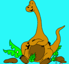 Dibujo Diplodocus sentado pintado por ANG3L