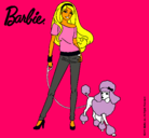 Dibujo Barbie con look moderno pintado por alba_hada