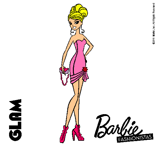 Dibujo Barbie Fashionista 5 pintado por micaela12