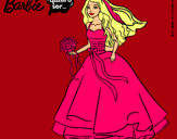 Dibujo Barbie vestida de novia pintado por yurinere