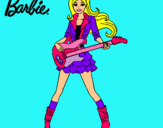 Dibujo Barbie guitarrista pintado por BEIKA