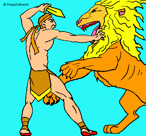 Gladiador contra león