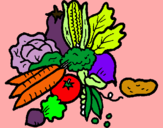 Dibujo verduras pintado por gonzaloangel