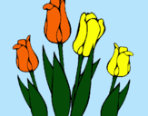Dibujo Tulipanes pintado por alejandrito