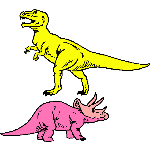 Triceratops y tiranosaurios rex