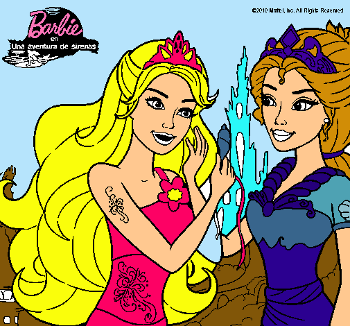 Barbie se despiede de la reina sirena