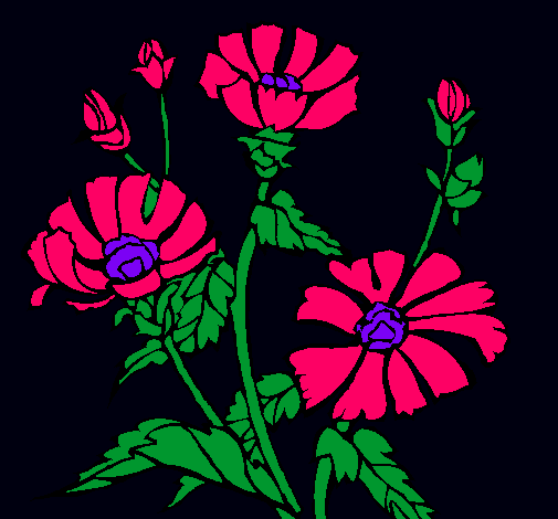 Dibujo Conjunto floral pintado por lurdes22