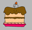 Dibujo Pastel de cumpleaños pintado por Tortit