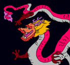 Dibujo Dragón chino pintado por dragon41