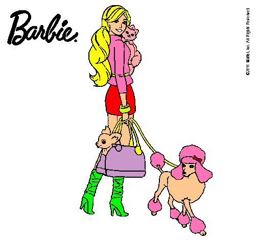Dibujo Barbie elegante pintado por micaela12