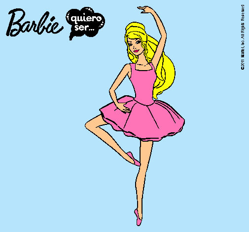 Dibujo Barbie bailarina de ballet pintado por alba12345