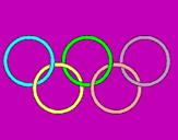 Dibujo Anillas de los juegos olimpícos pintado por iratze