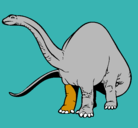 Dibujo Braquiosaurio II pintado por homero gx