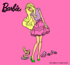 Dibujo Barbie y su colección de zapatos pintado por christian1