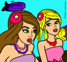 Dibujo Barbie y su amiga pintado por CRIISTINA