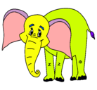 Dibujo Elefante feliz pintado por raibri