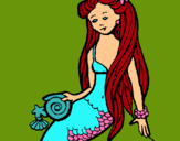 Dibujo Sirena con caracola pintado por lurdes22