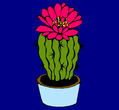 Dibujo Cactus con flor pintado por lurdes22