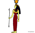Dibujo Hathor pintado por lfbs