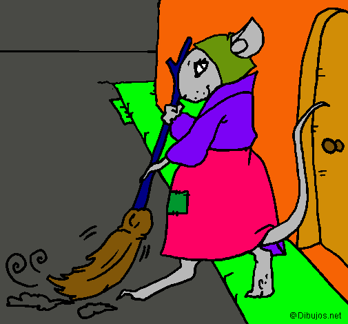 Dibujo La ratita presumida 1 pintado por sirley 