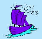 Dibujo Barco velero pintado por amalia