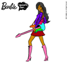 Dibujo Barbie la rockera pintado por pisiosa
