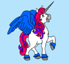 Dibujo Unicornio con alas pintado por pulis1457