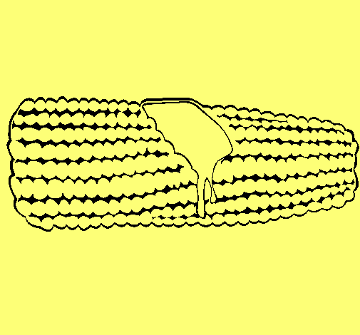 Dibujo Mazorca de maíz pintado por tania5