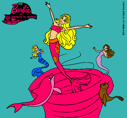 Barbie sirena contenta