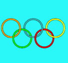 Dibujo Anillas de los juegos olimpícos pintado por jusseph