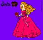 Dibujo Barbie vestida de novia pintado por kamilitax