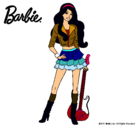 Dibujo Barbie rockera pintado por MerceLopez
