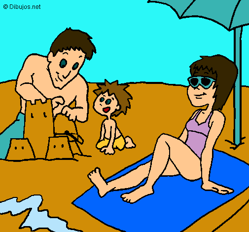 Dibujo Vacaciones familiares pintado por lurdes22