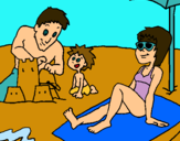 Dibujo Vacaciones familiares pintado por lurdes22