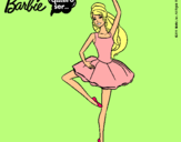 Dibujo Barbie bailarina de ballet pintado por clau7