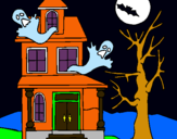 Dibujo Casa fantansma pintado por fantasma