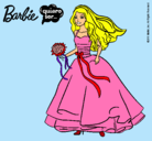 Dibujo Barbie vestida de novia pintado por genis120