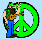 Dibujo Músico hippy pintado por alba12345